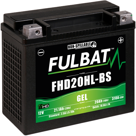 MOTORRAD-BATTERIE FHD20HL-BS 12V GEL 20 Ah (175 x 87 x 155) +DER.
