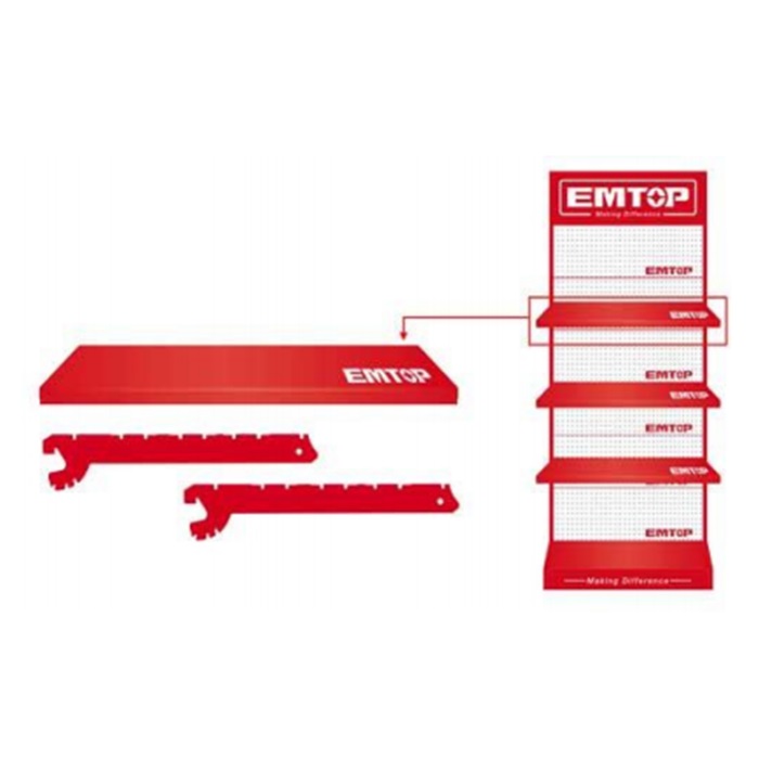 MODULO ESPOSITIVO LINEARE EMTOP 950X380X2200 (CON 2 RIPIANI + 20 GANCI LUNGHI E 10 GANCI CORTI) 