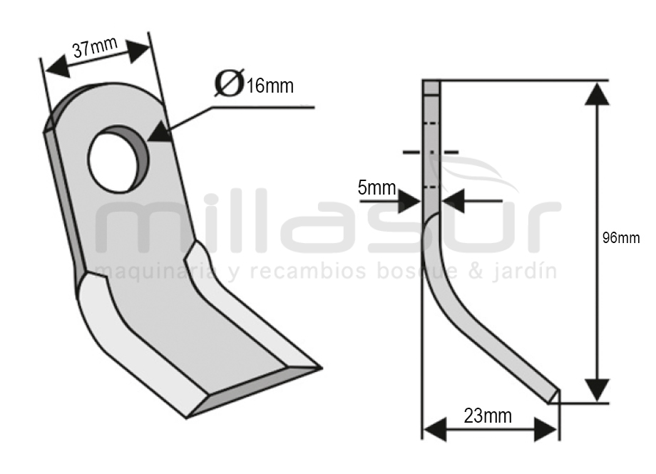CUCHILLA FLOTANTE DESBROZADORA DE MARTILLOS