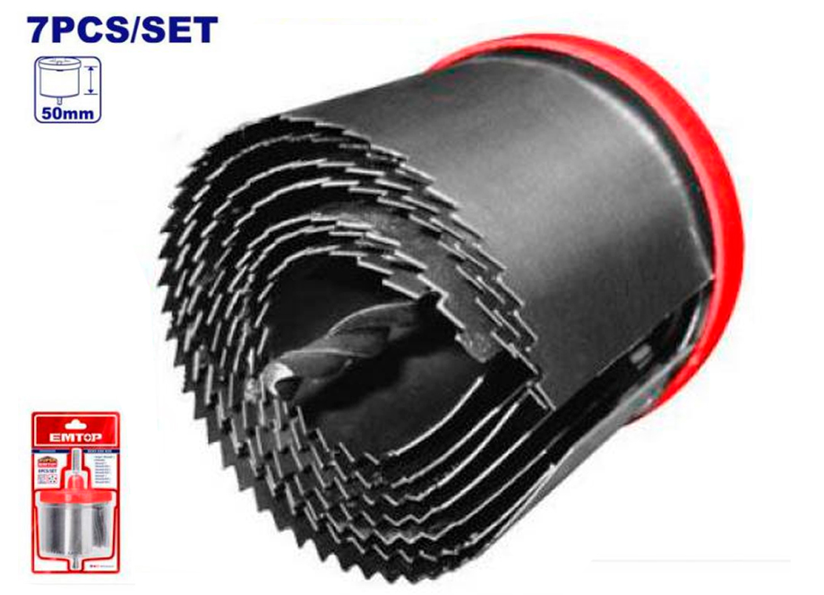 JUEGO CORONAS 7 PCS EMTOP 50MM