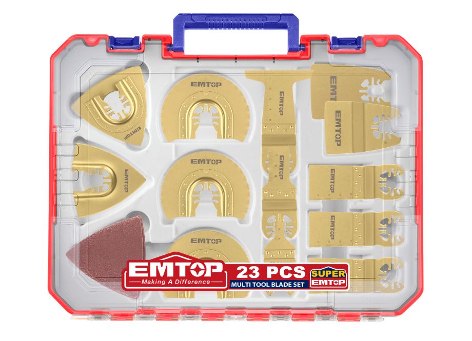 SET CUCHILLAS Y LIJAS PARA MULTIHERRAMIENTA (23 PCS) EMTOP