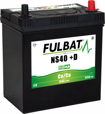 BATERIA CALCIO (CA/CA) NS40 SIN MANTEN. 36AH ( 195 x 126 x 221 ) +DCHA.