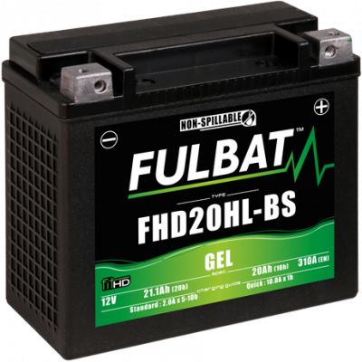 MOTORCYCLE BATTERY FHD20HL-BS 12V GEL 20 Ah (175 x 87 x 155) +DER.