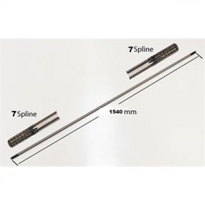 EJE BARRA Ø7mm - 7 ESTRIAS 1540mm
